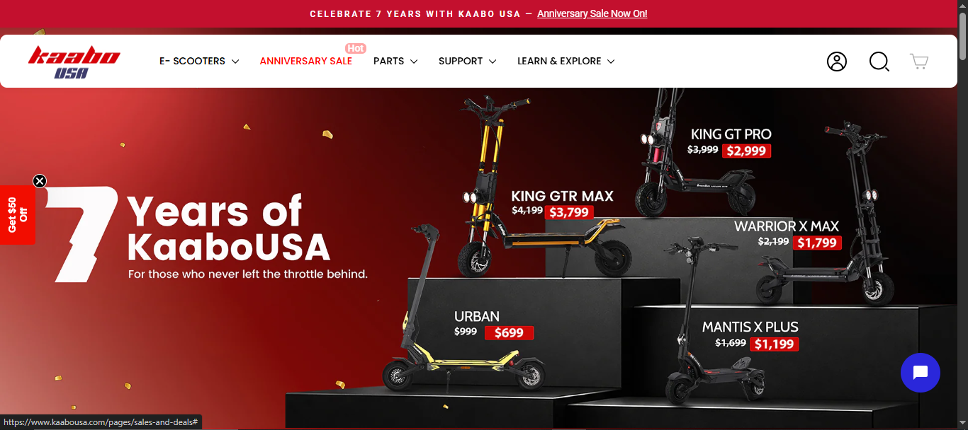Kaabo USA Anniversary Sale